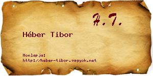 Héber Tibor névjegykártya